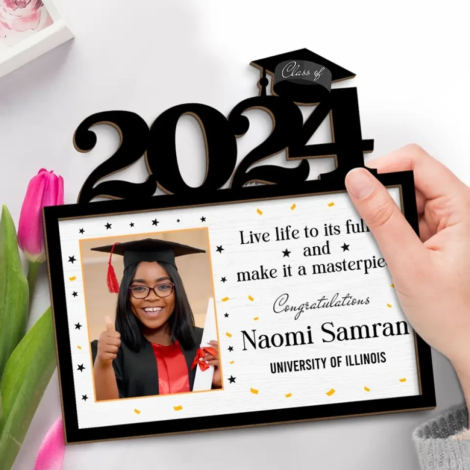 Custom Photo Live Life To Its Fullest - Family Personalized Custom 2-Layered Wooden Plaque With Stand - Graduation Gift For Siblings, Brothers, Sisters 3 Custom Photo Live Life To Its Fullest - Family Personalized Custom 2-Layered Wooden Plaque With Stand - Graduation Gift For Siblings, Brothers, Sisters - Image 3