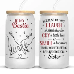 You Are My Soulmate - Bestie Personalized Custom Glass Cup, Iced Coffee Cup - Gift For Best Friends, BFF, Sisters -Pawfect House Store 6628da4935963
