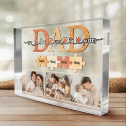Custom Photo Love You To Pieces - Family Personalized Custom Rectangle Shaped Acrylic Plaque - Father's Day, Birthday Gift For Dad -Pawfect House Store 6629db8df318d