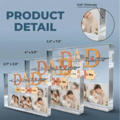 Custom Photo Love You To Pieces - Family Personalized Custom Rectangle Shaped Acrylic Plaque - Father's Day, Birthday Gift For Dad -Pawfect House Store 6629db9d39435