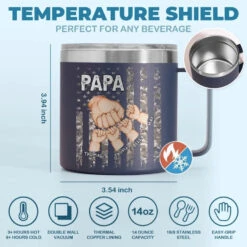 Great Fathers Find Solutions - Family Personalized Custom 14oz Stainless Steel Tumbler With Handle - Father's Day, Gift For Dad, Grandpa 13 Great Fathers Find Solutions - Family Personalized Custom 14oz Stainless Steel Tumbler With Handle - Father's Day, Gift For Dad, Grandpa -Pawfect House Store 663490be778c6