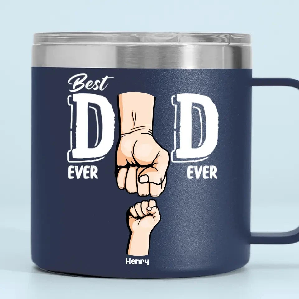 Best Dad Ever, I Got Your Back - Family Personalized Custom 14oz Stainless Steel Tumbler With Handle - Father's Day, Gift For Dad, Grandpa 4 Best Dad Ever, I Got Your Back - Family Personalized Custom 14oz Stainless Steel Tumbler With Handle - Father's Day, Gift For Dad, Grandpa - Image 4