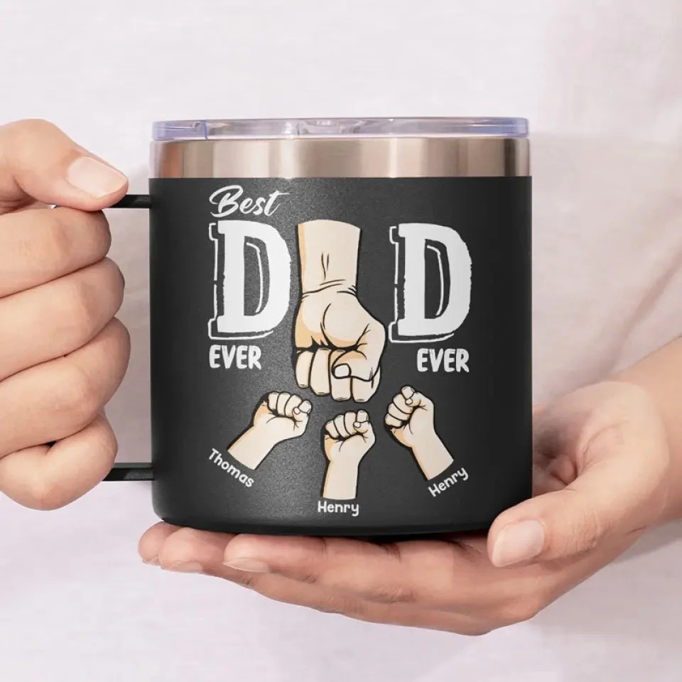 Best Dad Ever, I Got Your Back - Family Personalized Custom 14oz Stainless Steel Tumbler With Handle - Father's Day, Gift For Dad, Grandpa 6 Best Dad Ever, I Got Your Back - Family Personalized Custom 14oz Stainless Steel Tumbler With Handle - Father's Day, Gift For Dad, Grandpa - Image 6