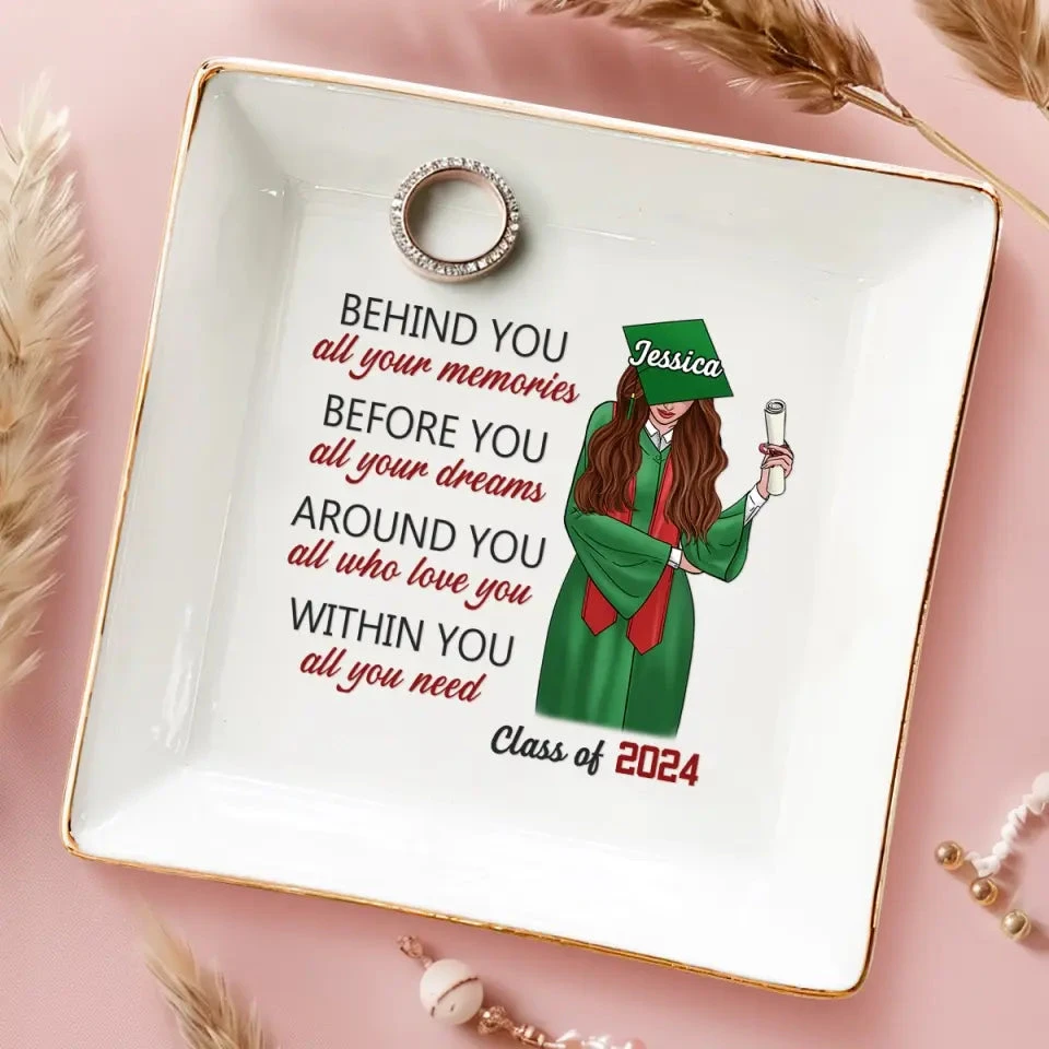 Before You All Your Dreams - Family Personalized Custom Jewelry Dish - Graduation Gift For Family Members, Siblings, Brothers, Sisters 3 Before You All Your Dreams - Family Personalized Custom Jewelry Dish - Graduation Gift For Family Members, Siblings, Brothers, Sisters - Image 3