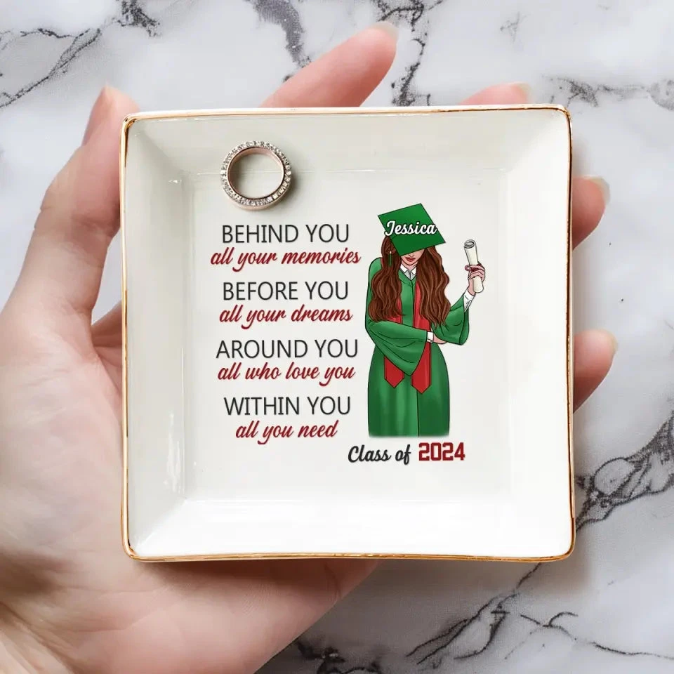 Before You All Your Dreams - Family Personalized Custom Jewelry Dish - Graduation Gift For Family Members, Siblings, Brothers, Sisters 4 Before You All Your Dreams - Family Personalized Custom Jewelry Dish - Graduation Gift For Family Members, Siblings, Brothers, Sisters - Image 4
