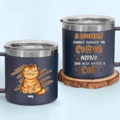 Life Is Better With Coffee And Cat - Cat Personalized Custom 14oz Stainless Steel Tumbler With Handle - Gift For Pet Owners, Pet Lovers 12 Life Is Better With Coffee And Cat - Cat Personalized Custom 14oz Stainless Steel Tumbler With Handle - Gift For Pet Owners, Pet Lovers -Pawfect House Store 6634bd360c5d0
