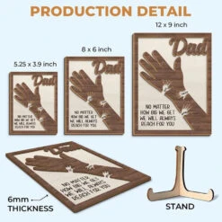 We Hold Our Hands Together And Forever - Family Personalized Custom 2-Layered Wooden Plaque With Stand - Father's Day, Gift For Dad, Grandpa 11 We Hold Our Hands Together And Forever - Family Personalized Custom 2-Layered Wooden Plaque With Stand - Father's Day, Gift For Dad, Grandpa -Pawfect House Store 66389390532ce