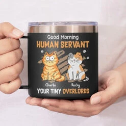 My Life Ruled By A Tiny Overlord - Cat Personalized Custom 14oz Stainless Steel Tumbler With Handle - Gift For Pet Owners, Pet Lovers 9 My Life Ruled By A Tiny Overlord - Cat Personalized Custom 14oz Stainless Steel Tumbler With Handle - Gift For Pet Owners, Pet Lovers -Pawfect House Store 6638b4ab446f8