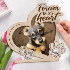 Custom Photo Forever In My Heart - Memorial Personalized Custom Shaped 2-Layered Wooden Plaque With Flat Stand - House Warming Gift For Pet Owners, Pet Lovers 8 Custom Photo Forever In My Heart - Memorial Personalized Custom Shaped 2-Layered Wooden Plaque With Flat Stand - House Warming Gift For Pet Owners, Pet Lovers -Pawfect House Store 6639ae2cf3016