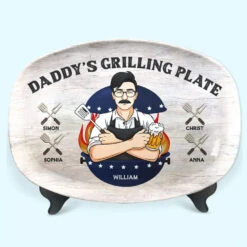 Daddy's Grilling Plate - Family Personalized Custom Platter - Father's Day, Gift For Dad, Grandpa 9 Daddy's Grilling Plate - Family Personalized Custom Platter - Father's Day, Gift For Dad, Grandpa -Pawfect House Store 6639af902e1c6