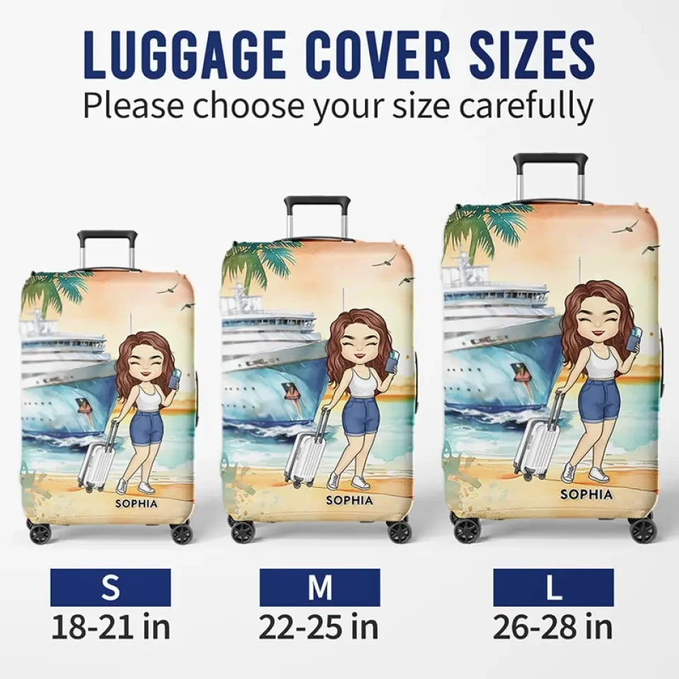 The Sea Is Calling - Travel Personalized Custom Luggage Cover - Holiday Vacation Gift, Gift For Adventure Travel Lovers 6 The Sea Is Calling - Travel Personalized Custom Luggage Cover - Holiday Vacation Gift, Gift For Adventure Travel Lovers - Image 6