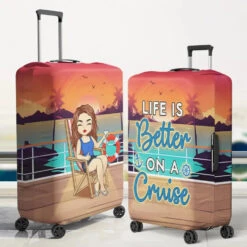 The Girl Who Loves Cruising - Travel Personalized Custom Luggage Cover - Holiday Vacation Gift, Gift For Adventure Travel Lovers 8 The Girl Who Loves Cruising - Travel Personalized Custom Luggage Cover - Holiday Vacation Gift, Gift For Adventure Travel Lovers -Pawfect House Store 6639e1e63e381