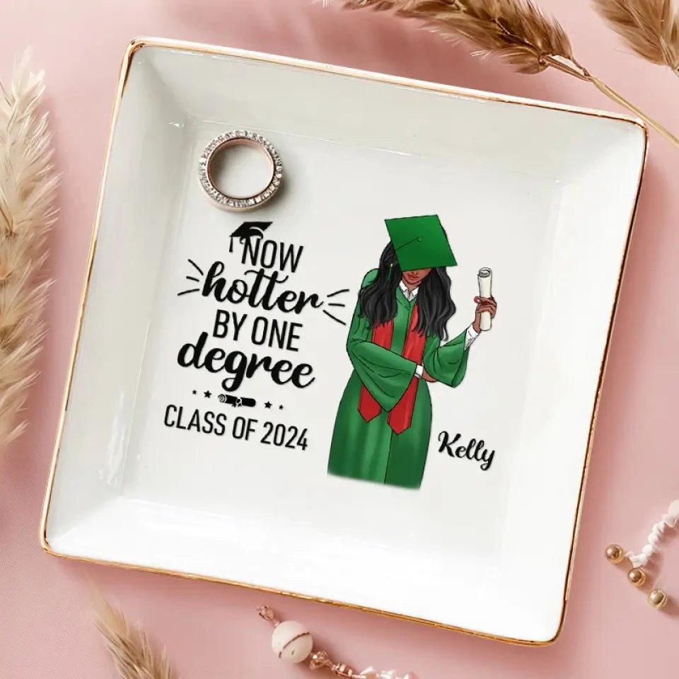 Now Hotter By One Degree - Family Personalized Custom Jewelry Dish - Graduation Gift For Family Members, Siblings, Brothers, Sisters 3 Now Hotter By One Degree - Family Personalized Custom Jewelry Dish - Graduation Gift For Family Members, Siblings, Brothers, Sisters - Image 3