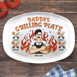 The King Of The Kitchen - Family Personalized Custom 3D Inflated Effect Platter - Father's Day, Gift For Dad, Grandpa 7 The King Of The Kitchen - Family Personalized Custom 3D Inflated Effect Platter - Father's Day, Gift For Dad, Grandpa -Pawfect House Store 663b0708a9218