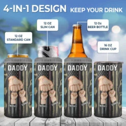 Dear Father, Great Job - Personalized Custom 4 In 1 Can Cooler Tumbler - Father's Day, Birthday Gift For Dad, Grandpa 9 Dear Father, Great Job - Personalized Custom 4 In 1 Can Cooler Tumbler - Father's Day, Birthday Gift For Dad, Grandpa -Pawfect House Store 663b117637f5f