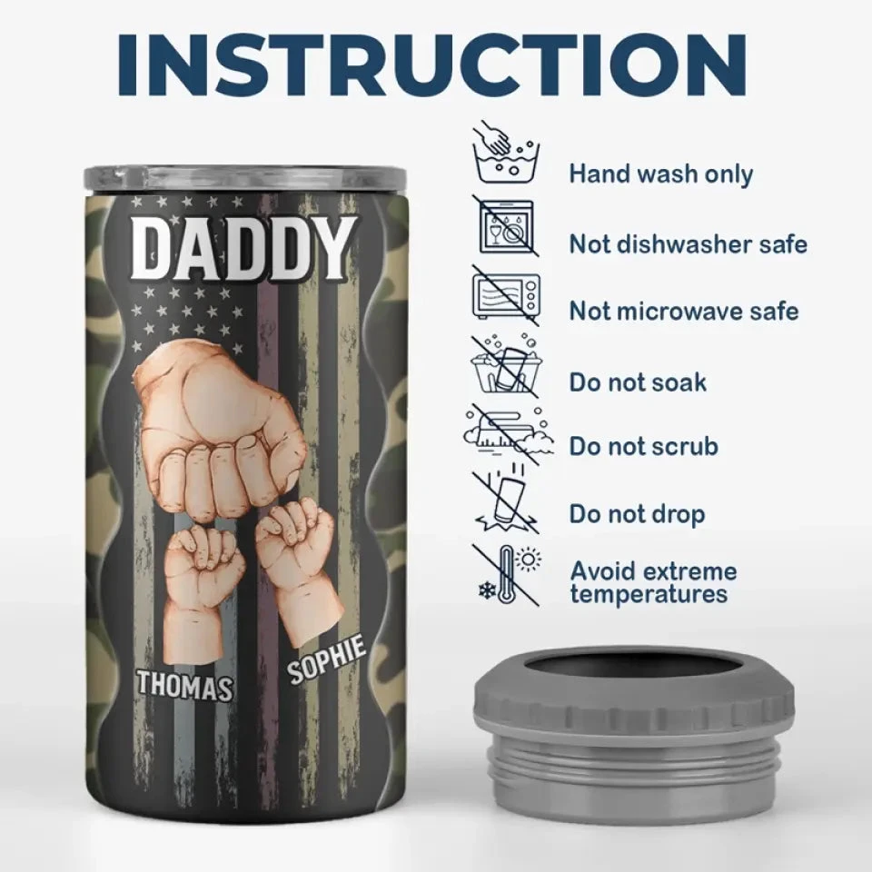 Dear Father, Great Job - Personalized Custom 4 In 1 Can Cooler Tumbler - Father's Day, Birthday Gift For Dad, Grandpa 6 Dear Father, Great Job - Personalized Custom 4 In 1 Can Cooler Tumbler - Father's Day, Birthday Gift For Dad, Grandpa - Image 6