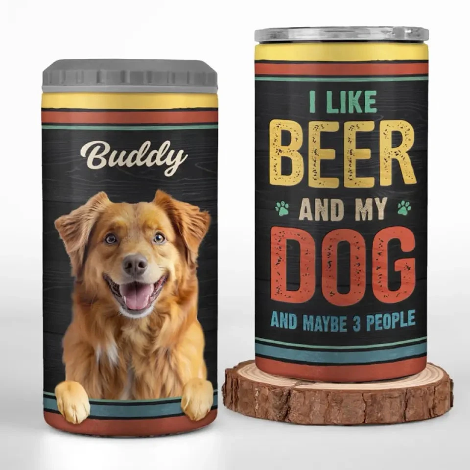 Custom Photo Dog Solves Most Of My Problems, Beer Solves The Rest - Dog Personalized Custom 4 In 1 Can Cooler Tumbler - Father's Day, Gift For Pet Owners, Pet Lovers 1 Custom Photo Dog Solves Most Of My Problems, Beer Solves The Rest - Dog Personalized Custom 4 In 1 Can Cooler Tumbler - Father's Day, Gift For Pet Owners, Pet Lovers