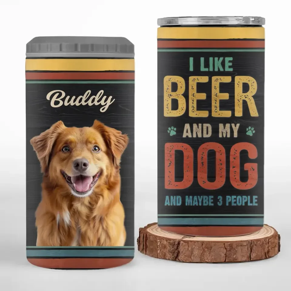 Custom Photo Dog Solves Most Of My Problems, Beer Solves The Rest - Dog Personalized Custom 4 In 1 Can Cooler Tumbler - Father's Day, Gift For Pet Owners, Pet Lovers 2 Custom Photo Dog Solves Most Of My Problems, Beer Solves The Rest - Dog Personalized Custom 4 In 1 Can Cooler Tumbler - Father's Day, Gift For Pet Owners, Pet Lovers - Image 2