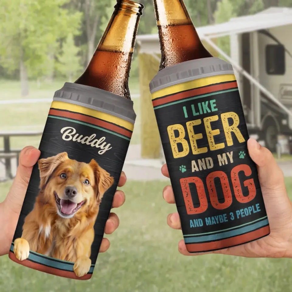 Custom Photo Dog Solves Most Of My Problems, Beer Solves The Rest - Dog Personalized Custom 4 In 1 Can Cooler Tumbler - Father's Day, Gift For Pet Owners, Pet Lovers 3 Custom Photo Dog Solves Most Of My Problems, Beer Solves The Rest - Dog Personalized Custom 4 In 1 Can Cooler Tumbler - Father's Day, Gift For Pet Owners, Pet Lovers - Image 3