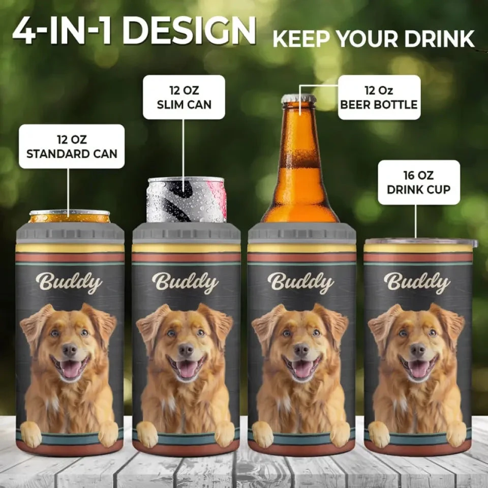 Custom Photo Dog Solves Most Of My Problems, Beer Solves The Rest - Dog Personalized Custom 4 In 1 Can Cooler Tumbler - Father's Day, Gift For Pet Owners, Pet Lovers 4 Custom Photo Dog Solves Most Of My Problems, Beer Solves The Rest - Dog Personalized Custom 4 In 1 Can Cooler Tumbler - Father's Day, Gift For Pet Owners, Pet Lovers - Image 4