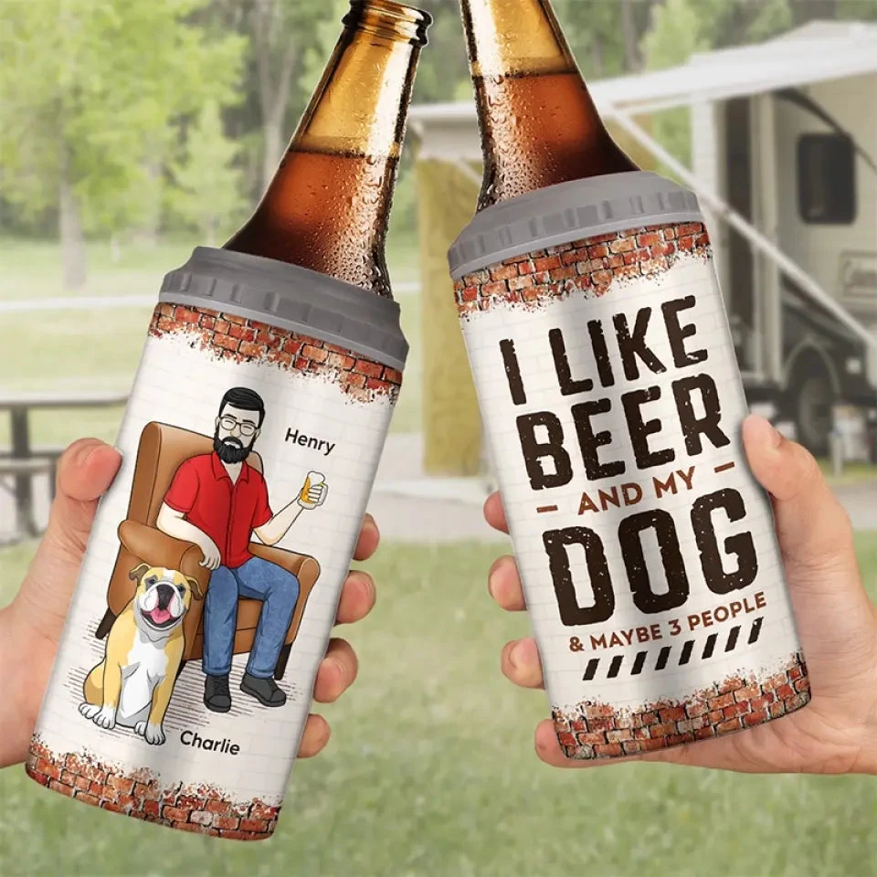 My Mates Are Dog And Beer - Dog Personalized Custom 4 In 1 Can Cooler Tumbler - Father's Day, Gift For Pet Owners, Pet Lovers 3 My Mates Are Dog And Beer - Dog Personalized Custom 4 In 1 Can Cooler Tumbler - Father's Day, Gift For Pet Owners, Pet Lovers - Image 3