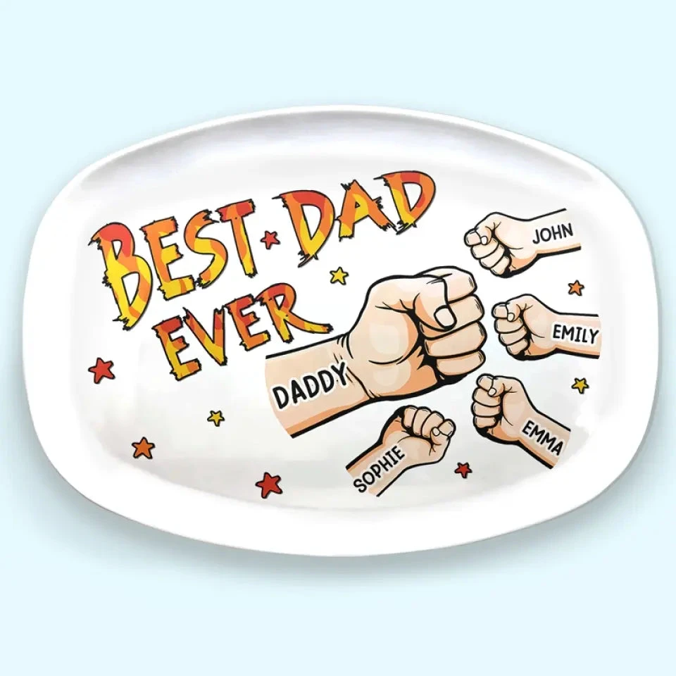 Families Are Like Fudge - Family Personalized Custom Platter - Father's Day, Gift For Dad, Grandpa 1 Families Are Like Fudge - Family Personalized Custom Platter - Father's Day, Gift For Dad, Grandpa