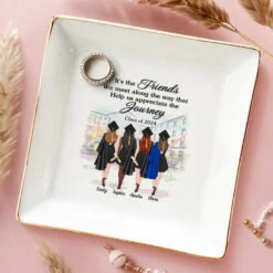 We Did It - Bestie Personalized Custom Jewelry Dish - Graduation Gift For Best Friends, BFF, Sisters 7 We Did It - Bestie Personalized Custom Jewelry Dish - Graduation Gift For Best Friends, BFF, Sisters -Pawfect House Store 663c4169928f4