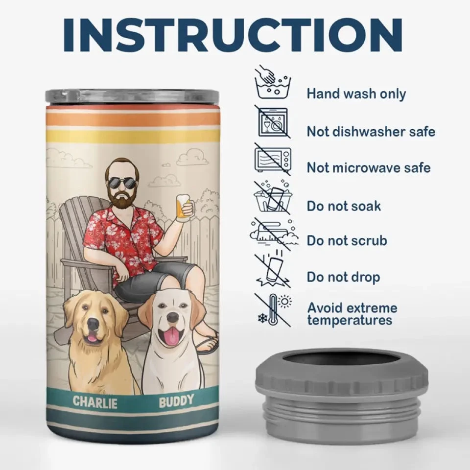 Dogs Solve Most Of My Problems - Dog Personalized Custom 4 In 1 Can Cooler Tumbler - Father's Day, Gift For Pet Owners, Pet Lovers 6 Dogs Solve Most Of My Problems - Dog Personalized Custom 4 In 1 Can Cooler Tumbler - Father's Day, Gift For Pet Owners, Pet Lovers - Image 6