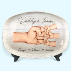 Family Means Putting Your Arms Around Each Other - Family Personalized Custom Platter - Father's Day, Gift For Dad, Grandpa -Pawfect House Store 663c635ec2a3e