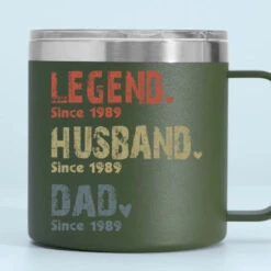 Life Of A Man - Family Personalized Custom 14oz Stainless Steel Tumbler With Handle - Father's Day, Gift For Dad, Grandpa -Pawfect House Store 663dda1435758