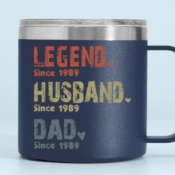 Life Of A Man - Family Personalized Custom 14oz Stainless Steel Tumbler With Handle - Father's Day, Gift For Dad, Grandpa -Pawfect House Store 663dda16b25e6