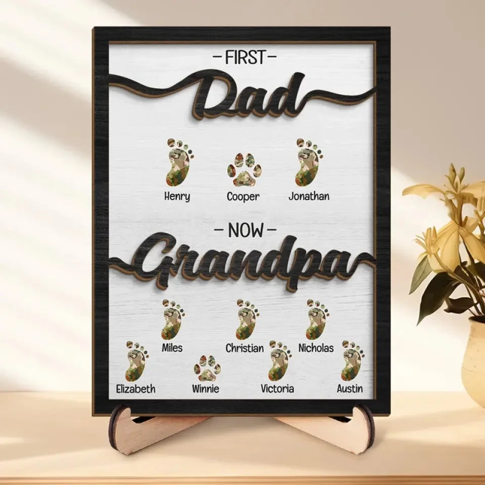 I’m So Lucky To Have Your Love - Family Personalized Custom 2-Layered Wooden Plaque With Stand - Father's Day, Gift For Dad, Grandpa 1 I’m So Lucky To Have Your Love - Family Personalized Custom 2-Layered Wooden Plaque With Stand - Father's Day, Gift For Dad, Grandpa