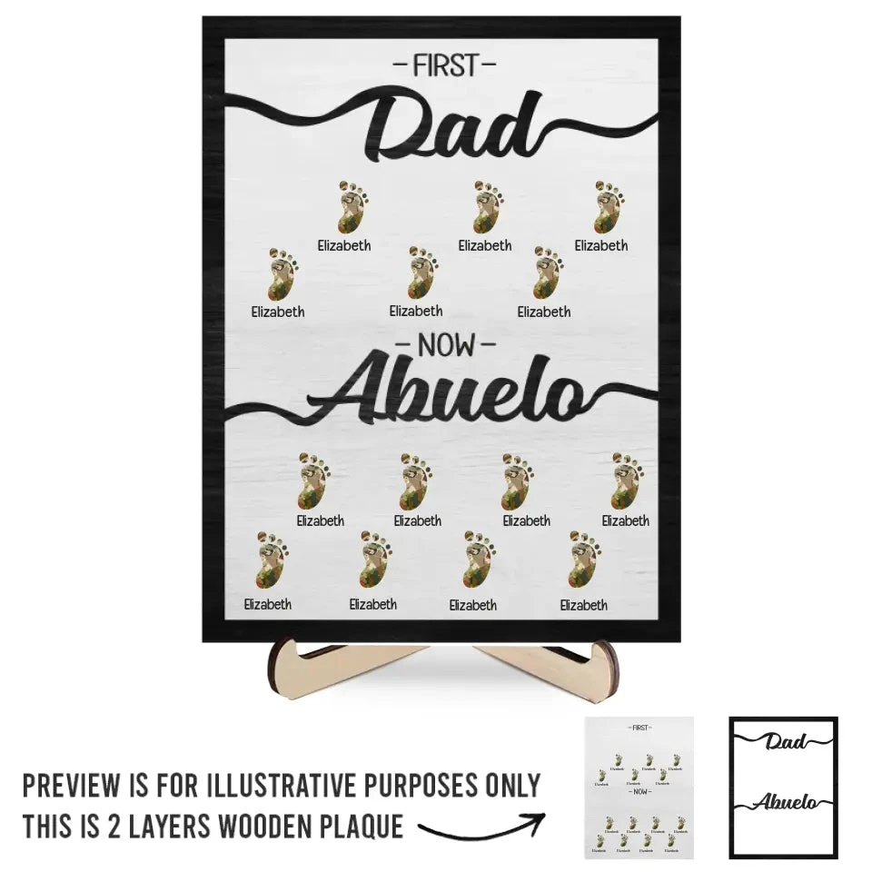 I’m So Lucky To Have Your Love - Family Personalized Custom 2-Layered Wooden Plaque With Stand - Father's Day, Gift For Dad, Grandpa 2 I’m So Lucky To Have Your Love - Family Personalized Custom 2-Layered Wooden Plaque With Stand - Father's Day, Gift For Dad, Grandpa - Image 2