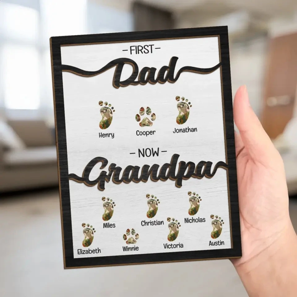 I’m So Lucky To Have Your Love - Family Personalized Custom 2-Layered Wooden Plaque With Stand - Father's Day, Gift For Dad, Grandpa 5 I’m So Lucky To Have Your Love - Family Personalized Custom 2-Layered Wooden Plaque With Stand - Father's Day, Gift For Dad, Grandpa - Image 5