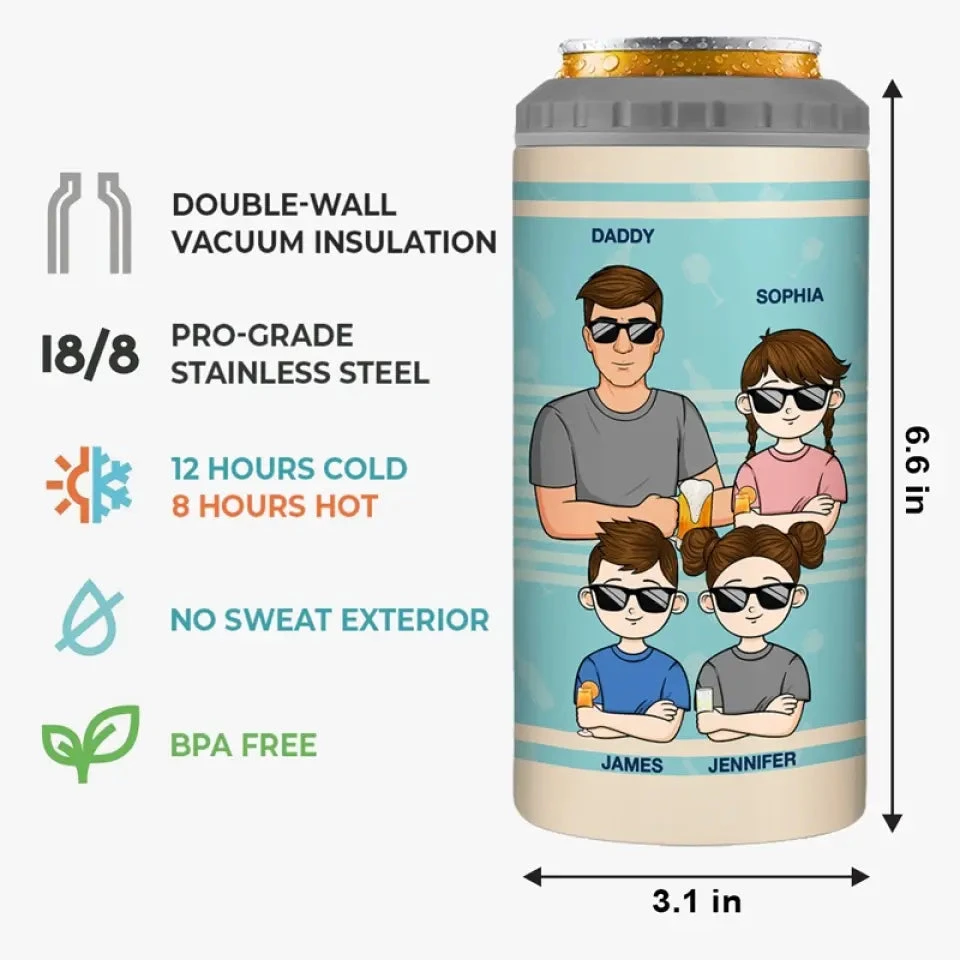 Dear Dad Great Job We're Awesome - Family Personalized Custom 4 In 1 Can Cooler Tumbler - Father's Day, Gift For Dad, Grandpa 5 Dear Dad Great Job We're Awesome - Family Personalized Custom 4 In 1 Can Cooler Tumbler - Father's Day, Gift For Dad, Grandpa - Image 5