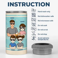 Dear Dad Great Job We're Awesome - Family Personalized Custom 4 In 1 Can Cooler Tumbler - Father's Day, Gift For Dad, Grandpa 11 Dear Dad Great Job We're Awesome - Family Personalized Custom 4 In 1 Can Cooler Tumbler - Father's Day, Gift For Dad, Grandpa -Pawfect House Store 66448b18923ec