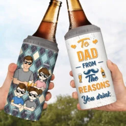 To Dad From The Reason You Drink - Family Personalized Custom 4 In 1 Can Cooler Tumbler - Father's Day, Gift For Dad, Grandpa 8 To Dad From The Reason You Drink - Family Personalized Custom 4 In 1 Can Cooler Tumbler - Father's Day, Gift For Dad, Grandpa -Pawfect House Store 6644968b9b221