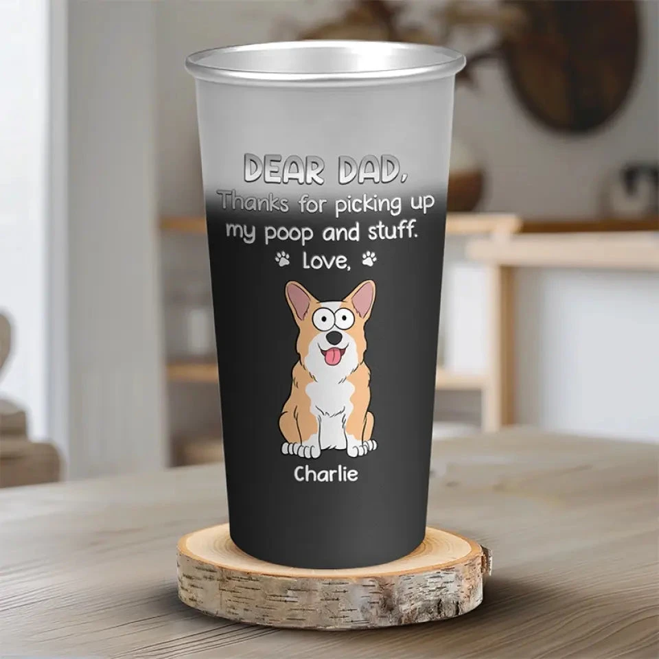 Dear Dad You Are Awesome - Dog Personalized Custom Aluminum Changing Color Cup - Gift For Pet Owners, Pet Lovers 1 Dear Dad You Are Awesome - Dog Personalized Custom Aluminum Changing Color Cup - Gift For Pet Owners, Pet Lovers
