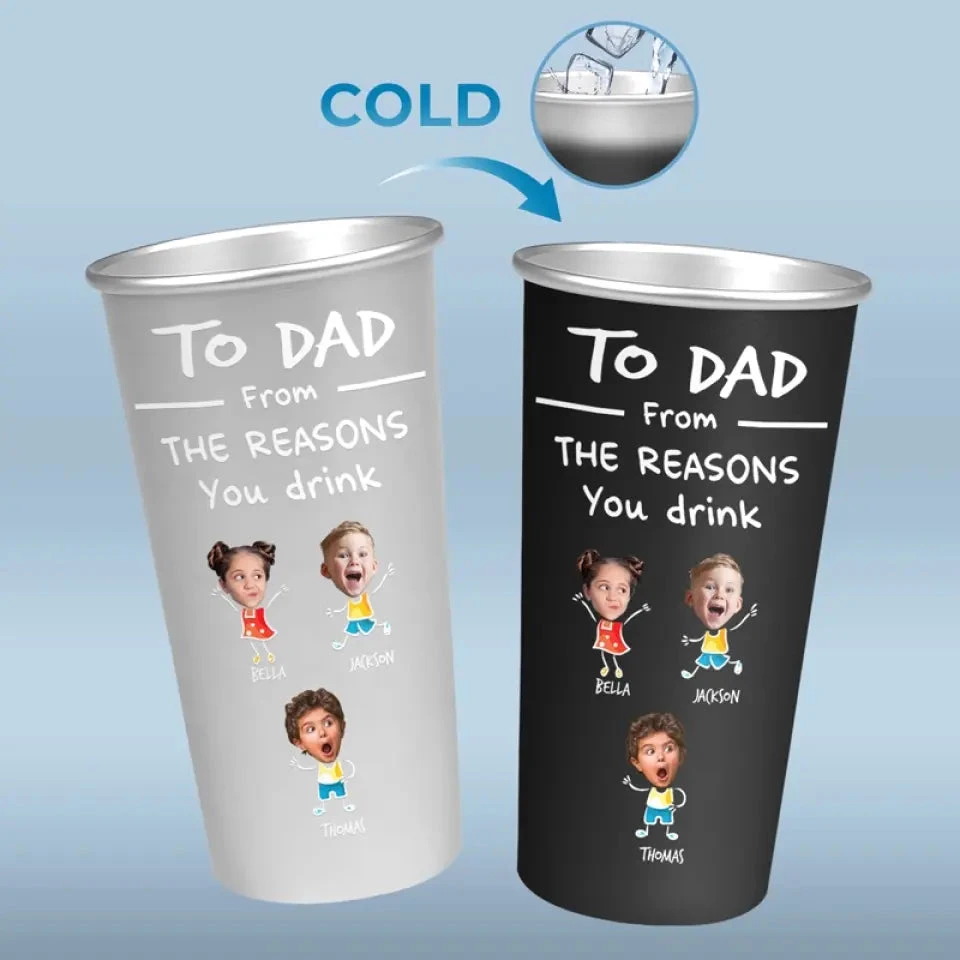 Custom Photo Our Child Might Be The Reason You Drink - Family Personalized Custom Aluminum Changing Color Cup - Father's Day, Gift For Dad, Grandpa 4 Custom Photo Our Child Might Be The Reason You Drink - Family Personalized Custom Aluminum Changing Color Cup - Father's Day, Gift For Dad, Grandpa - Image 4