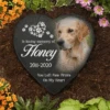 Custom Photo In Loving Memory Of - Memorial Personalized Custom Heart Shaped Memorial Stone - New Arrival, Sympathy Gift For Pet Owners, Pet Lovers - AMZ