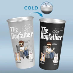 Thank You For Being My Dad - Dog & Cat Personalized Custom Aluminum Changing Color Cup - Father's Day, Gift For Pet Owners, Pet Lovers -Pawfect House Store 6646d64b8ebff