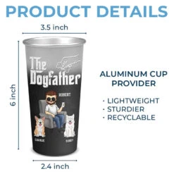 Thank You For Being My Dad - Dog & Cat Personalized Custom Aluminum Changing Color Cup - Father's Day, Gift For Pet Owners, Pet Lovers -Pawfect House Store 6646d64ce4d75
