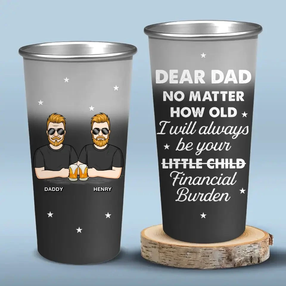 We'll Always Be Your Little Kids - Family Personalized Custom Aluminum Changing Color Cup - Father's Day, Gift For Dad, Grandpa 2 We'll Always Be Your Little Kids - Family Personalized Custom Aluminum Changing Color Cup - Father's Day, Gift For Dad, Grandpa - Image 2