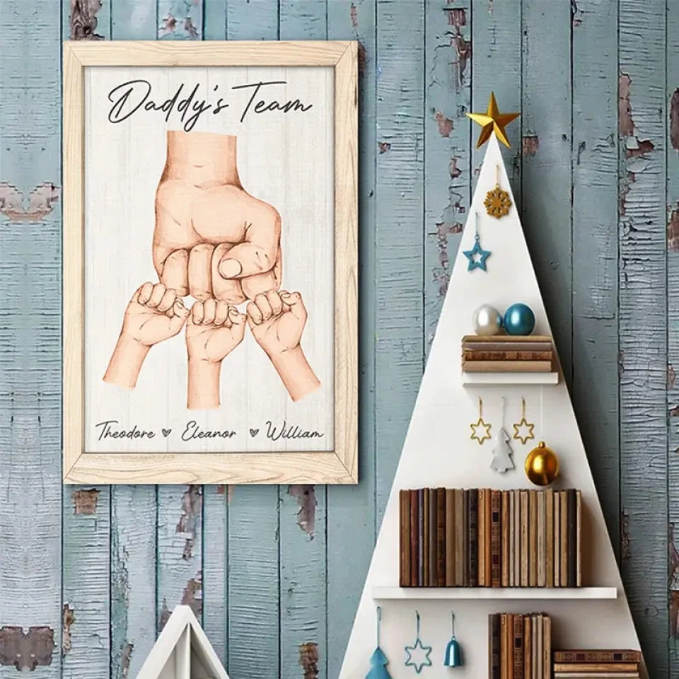 Side By Side With Daddy's Team - Family Personalized Custom Vertical Poster - Father's Day, Gift For Dad, Grandpa 5 Side By Side With Daddy's Team - Family Personalized Custom Vertical Poster - Father's Day, Gift For Dad, Grandpa - Image 5