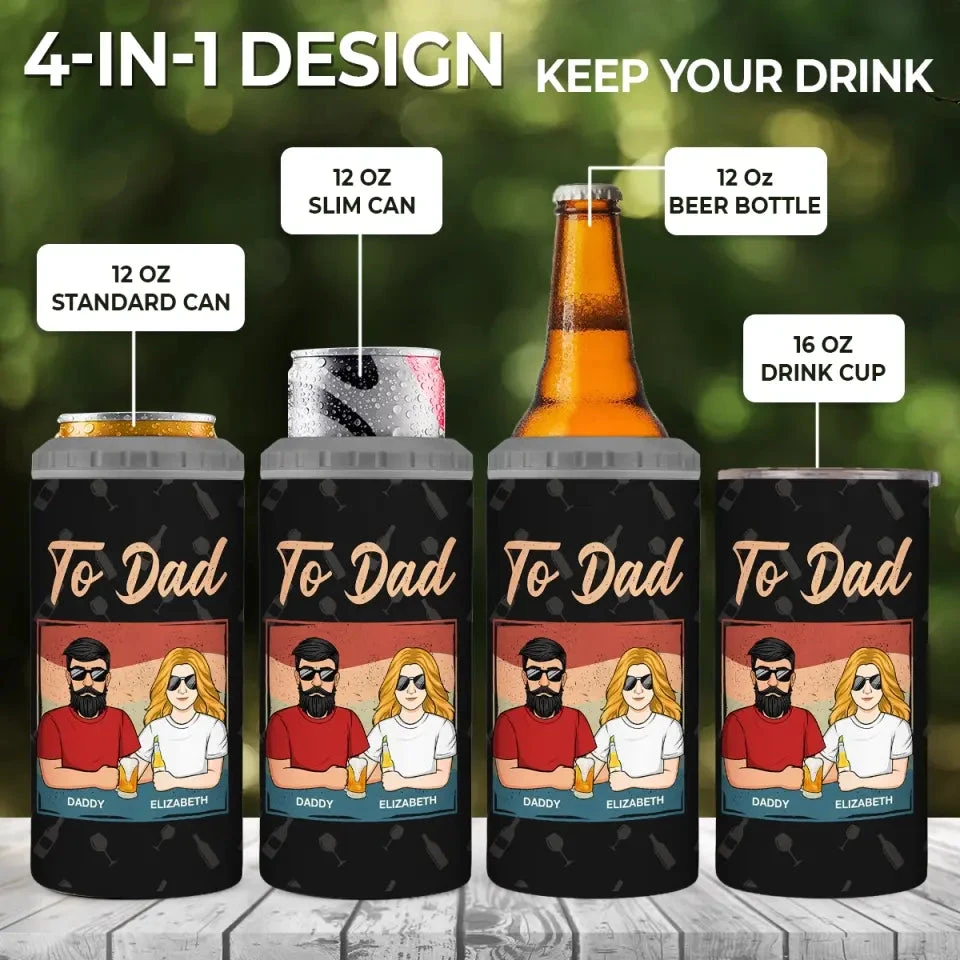 To Dad From The Reasons You Drink - Family Personalized Custom 4 In 1 Can Cooler Tumbler - Father's Day, Gift For Dad, Grandpa 4 To Dad From The Reasons You Drink - Family Personalized Custom 4 In 1 Can Cooler Tumbler - Father's Day, Gift For Dad, Grandpa - Image 4