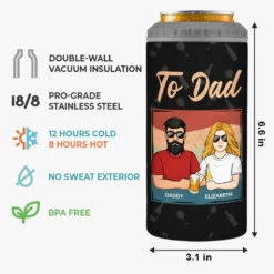 To Dad From The Reasons You Drink - Family Personalized Custom 4 In 1 Can Cooler Tumbler - Father's Day, Gift For Dad, Grandpa 10 To Dad From The Reasons You Drink - Family Personalized Custom 4 In 1 Can Cooler Tumbler - Father's Day, Gift For Dad, Grandpa -Pawfect House Store 664b1f31d3163