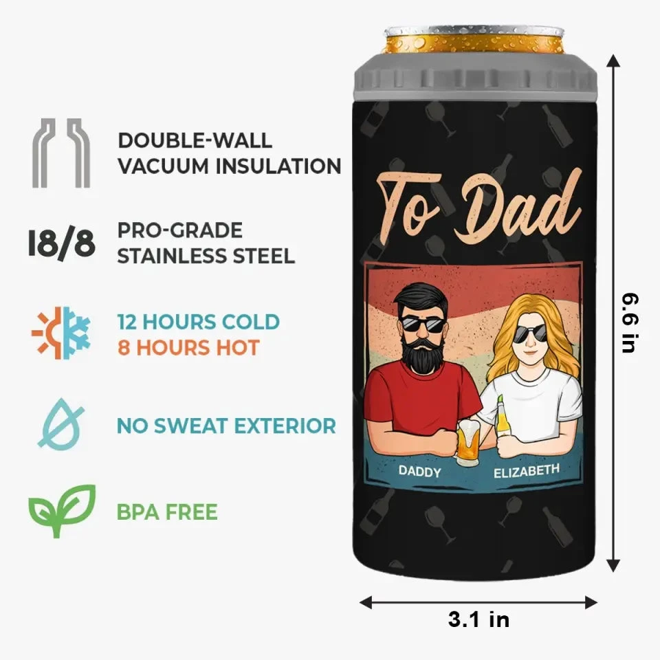 To Dad From The Reasons You Drink - Family Personalized Custom 4 In 1 Can Cooler Tumbler - Father's Day, Gift For Dad, Grandpa 5 To Dad From The Reasons You Drink - Family Personalized Custom 4 In 1 Can Cooler Tumbler - Father's Day, Gift For Dad, Grandpa - Image 5
