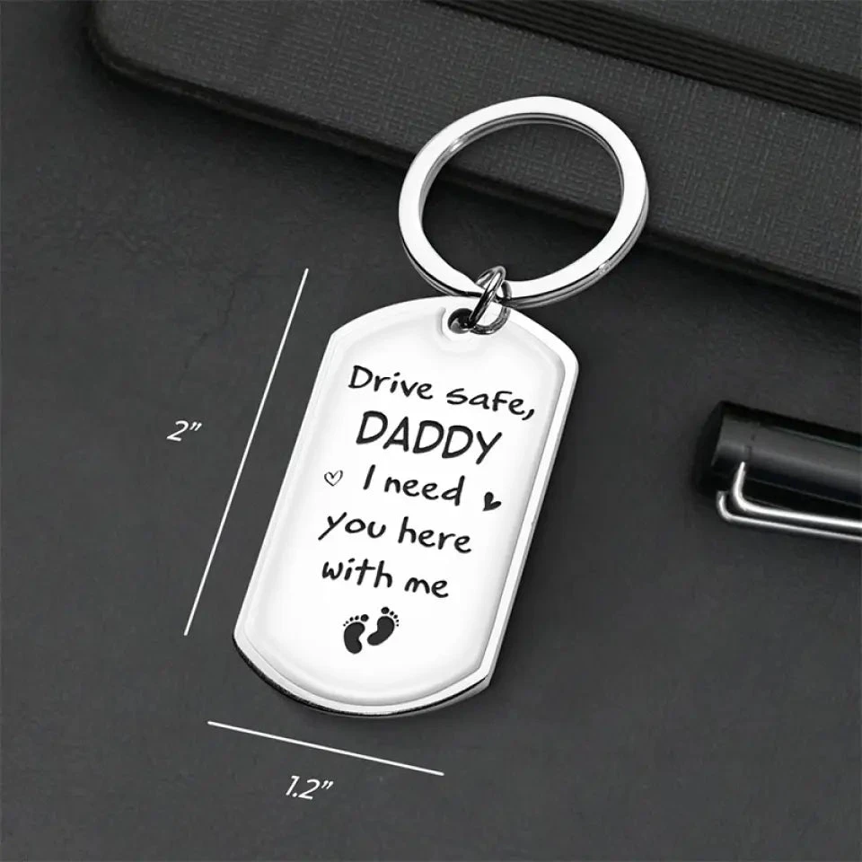 Custom Photo Daddy, Your Safety Is Priority - Family Personalized Custom Keychain - Father's Day, Birthday Gift For First Dad 5 Custom Photo Daddy, Your Safety Is Priority - Family Personalized Custom Keychain - Father's Day, Birthday Gift For First Dad - Image 5