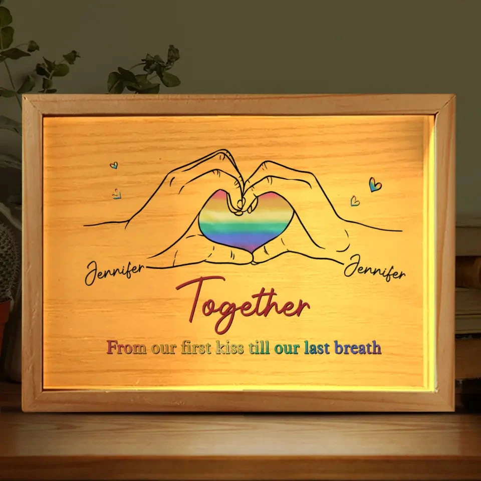 I Never Believed In Love At First Sight Until I Met You - Couple Personalized Custom Frame Light Box - Gift For Husband Wife, Anniversary, LGBTQ+ 2 I Never Believed In Love At First Sight Until I Met You - Couple Personalized Custom Frame Light Box - Gift For Husband Wife, Anniversary, LGBTQ+ - Image 2