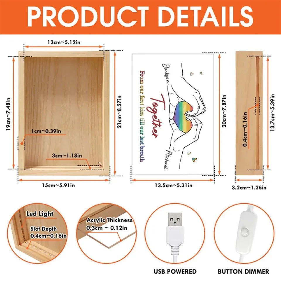 I Never Believed In Love At First Sight Until I Met You - Couple Personalized Custom Frame Light Box - Gift For Husband Wife, Anniversary, LGBTQ+ 6 I Never Believed In Love At First Sight Until I Met You - Couple Personalized Custom Frame Light Box - Gift For Husband Wife, Anniversary, LGBTQ+ - Image 6